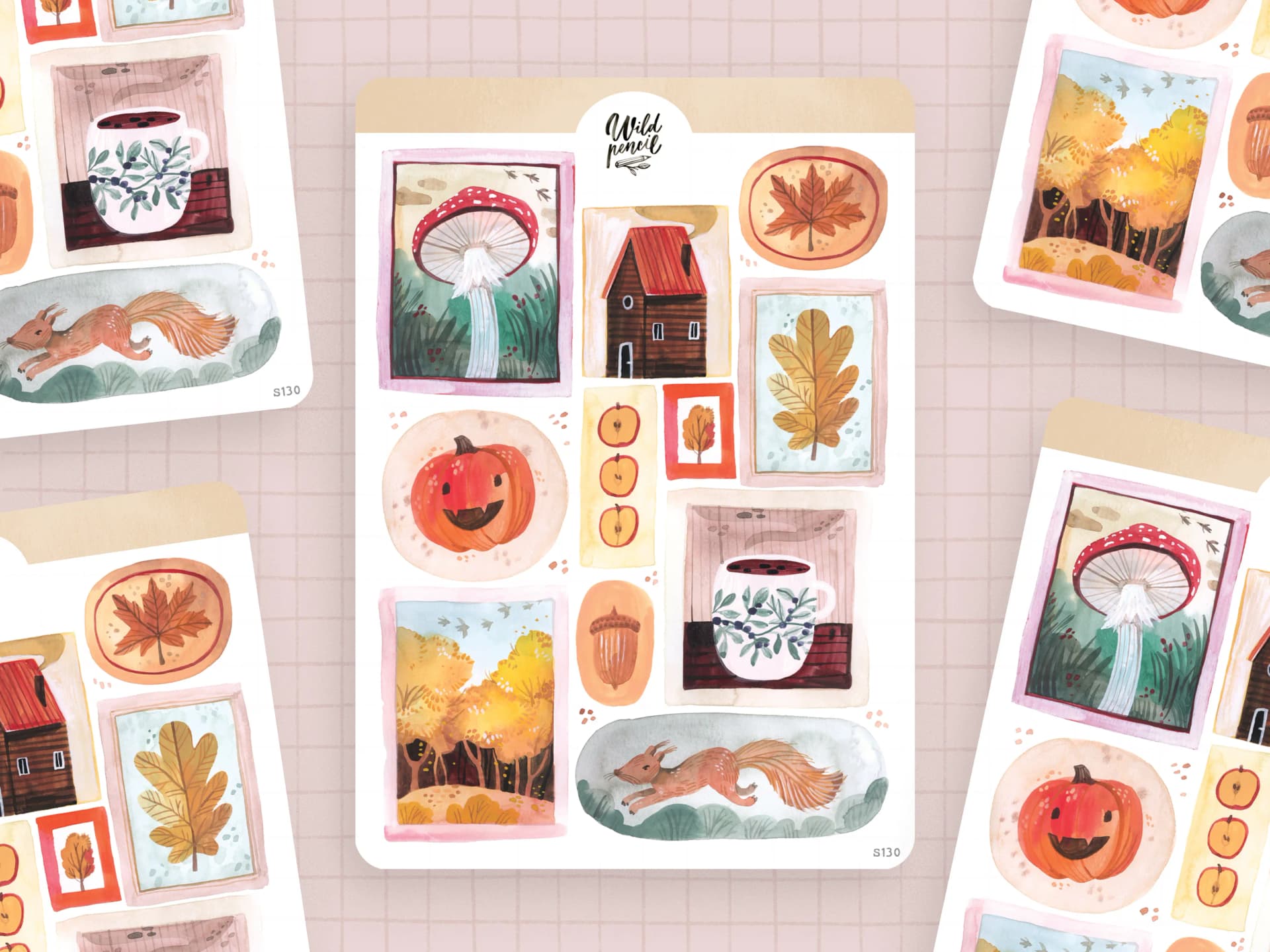 Sticker Sheet — Autumn Stamps sticker