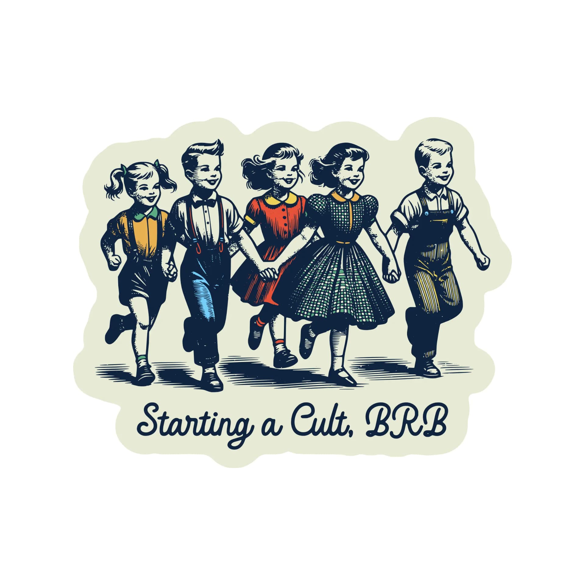 Creepy Kids Funny Retro Vintage High Quality Vinyl Sticker sticker