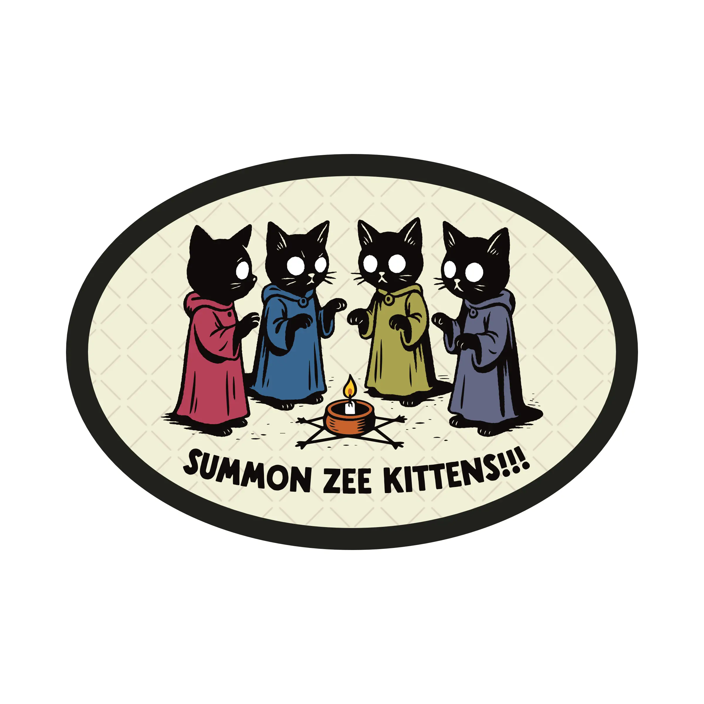 Kitty Cats Spells Pets Summon High Quality Vinyl Sticker sticker
