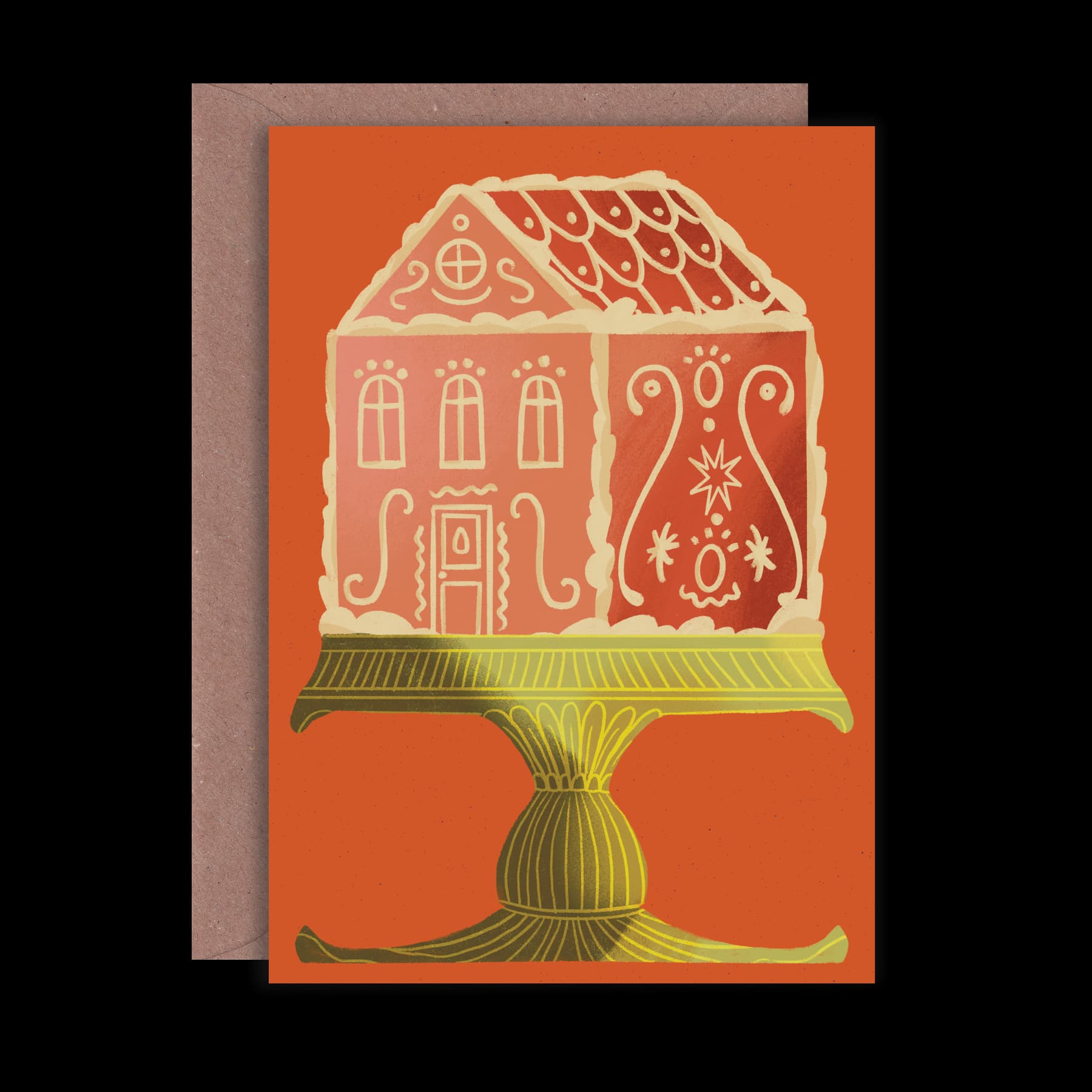 Gingerbread House Christmas Card sticker