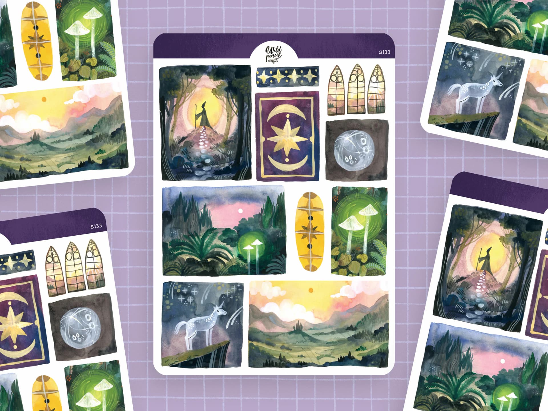 Sticker Sheet - Magical Landscapes sticker