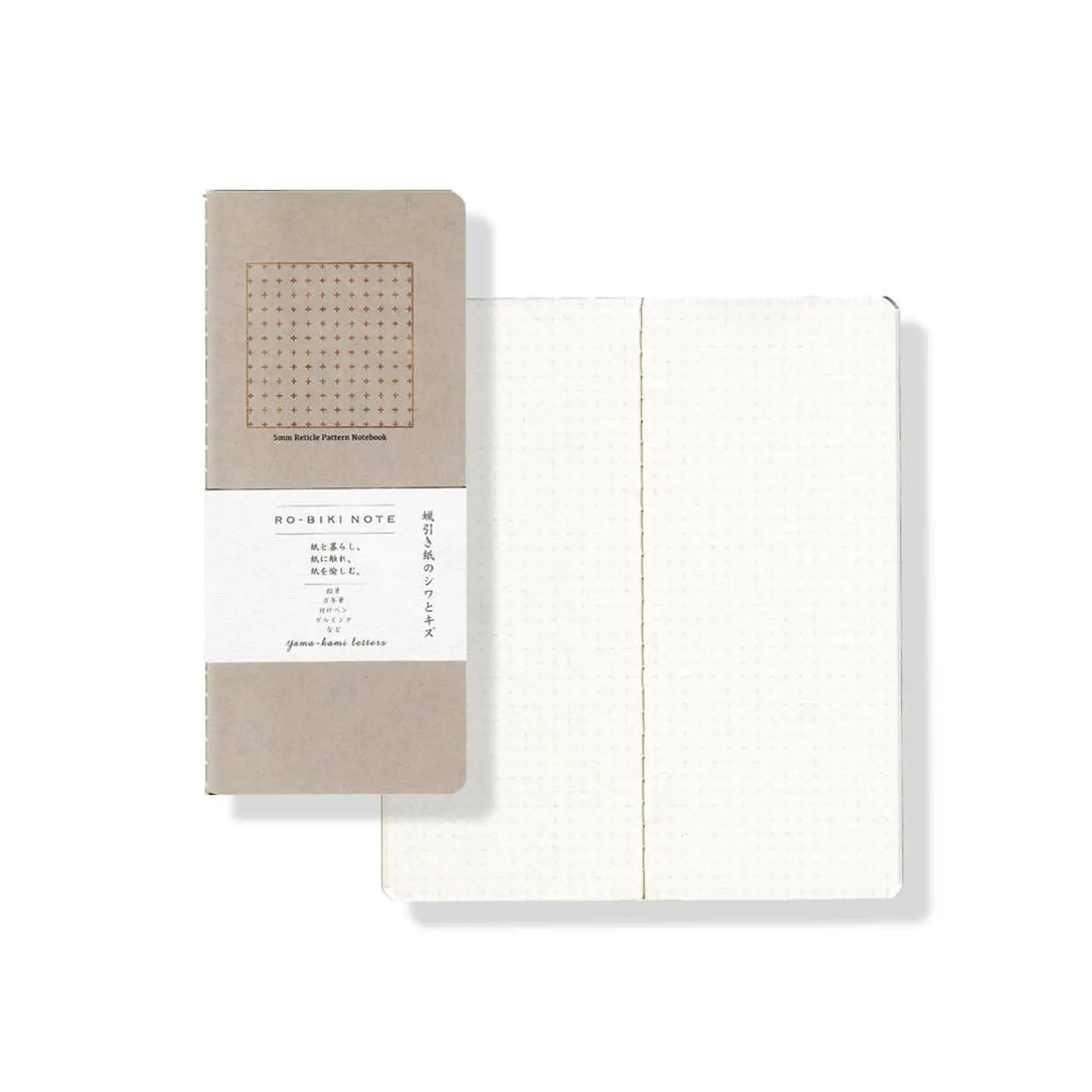 Yamamoto Paper RO-BIKI NOTE 5mm Cross Grid Notebook sticker