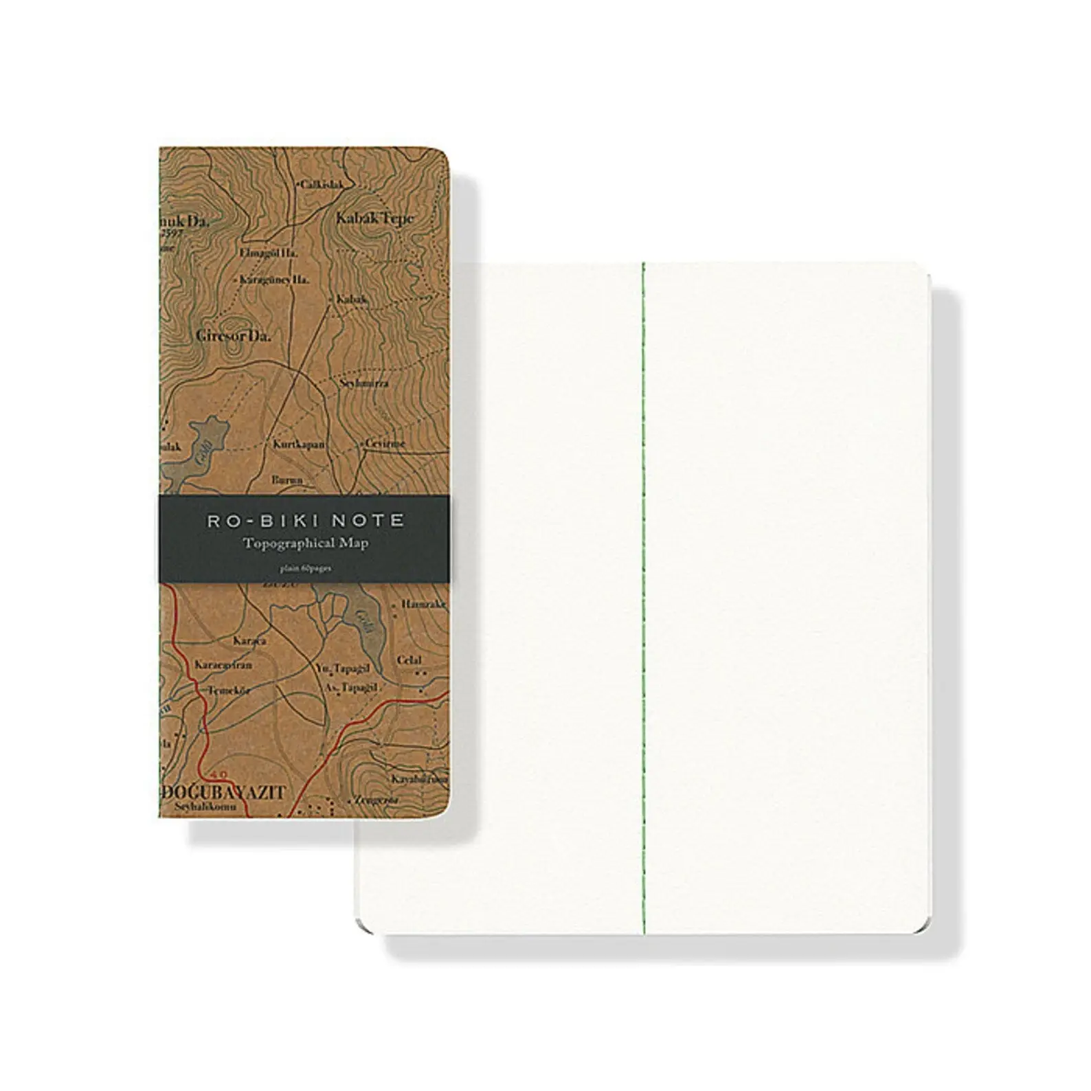 Yamamoto Paper RO-BIKI NOTE Topographical Plain Notebook sticker